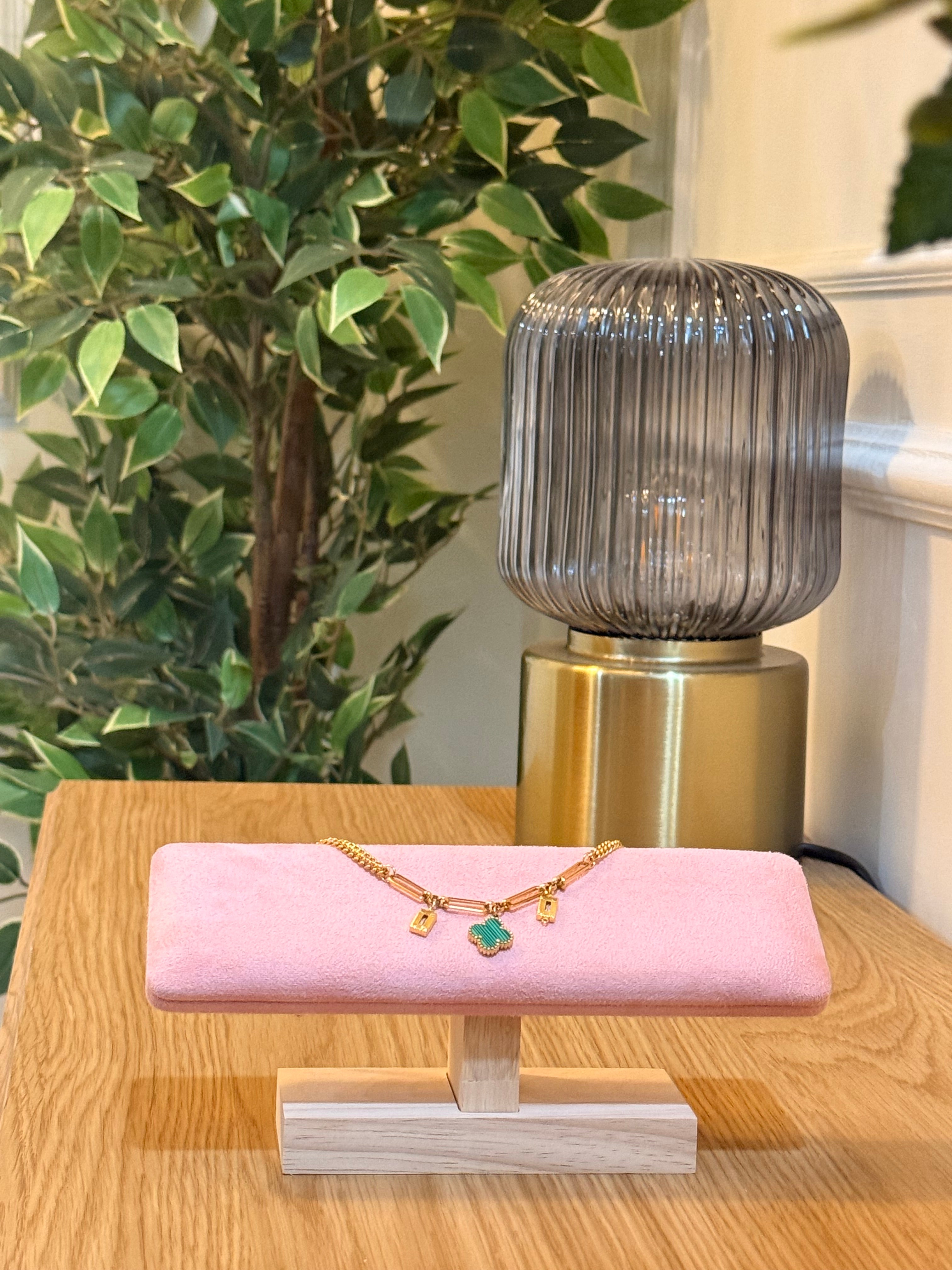 The Emerald Clover Charm Bracelet