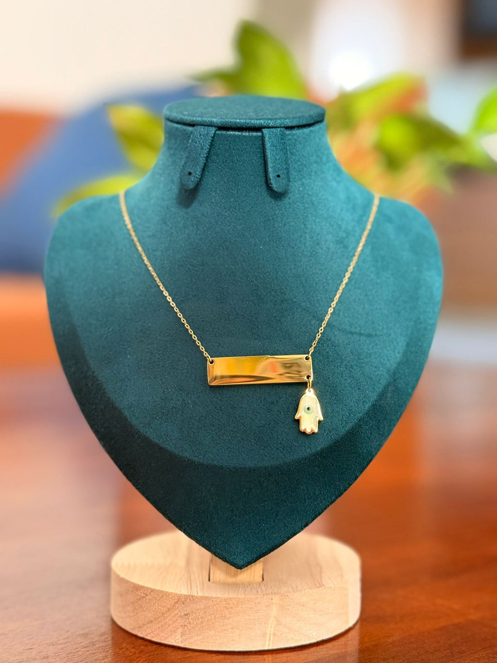 Evil Eye Bar Pendant Chain