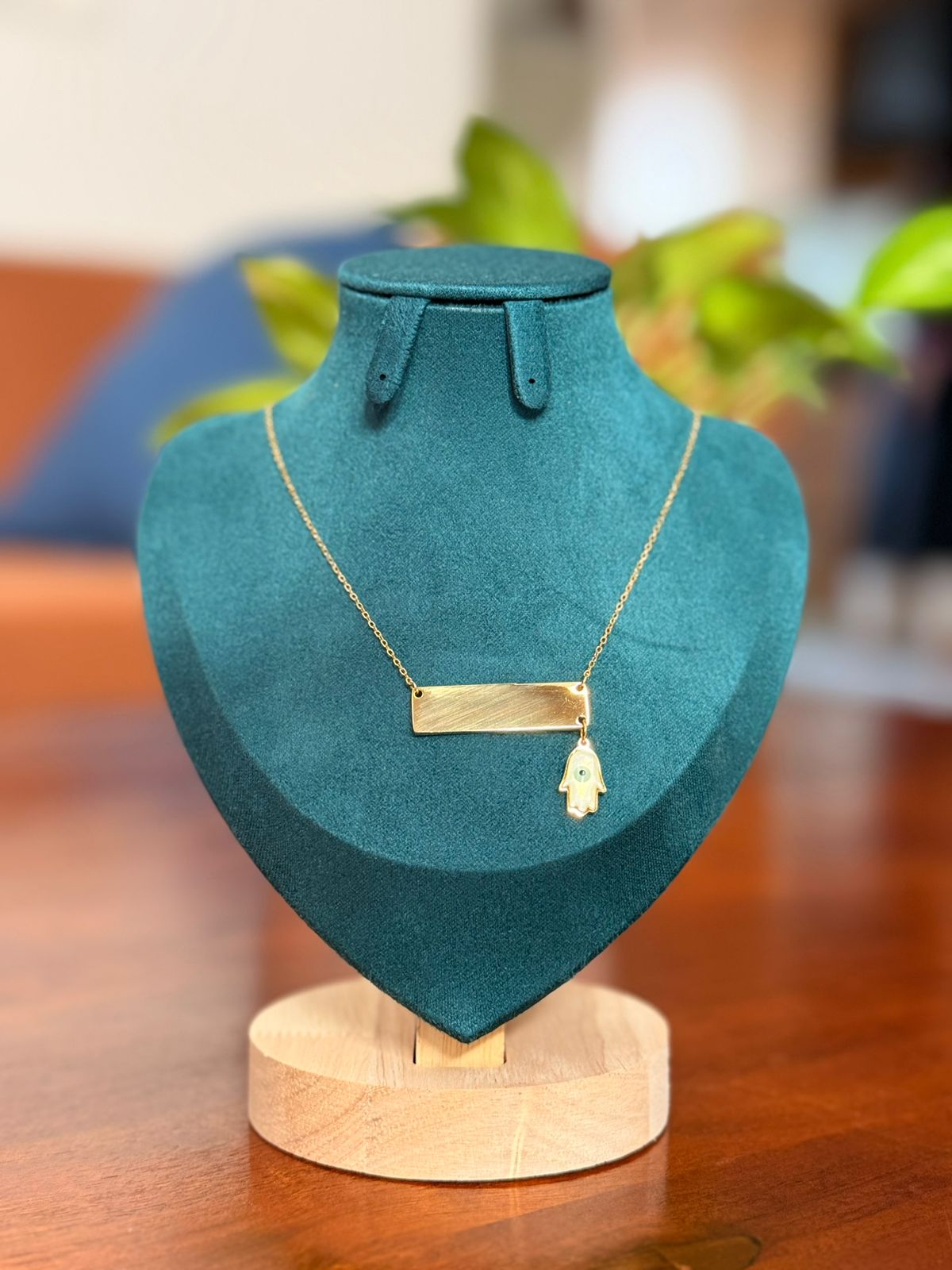 Evil Eye Bar Pendant Chain