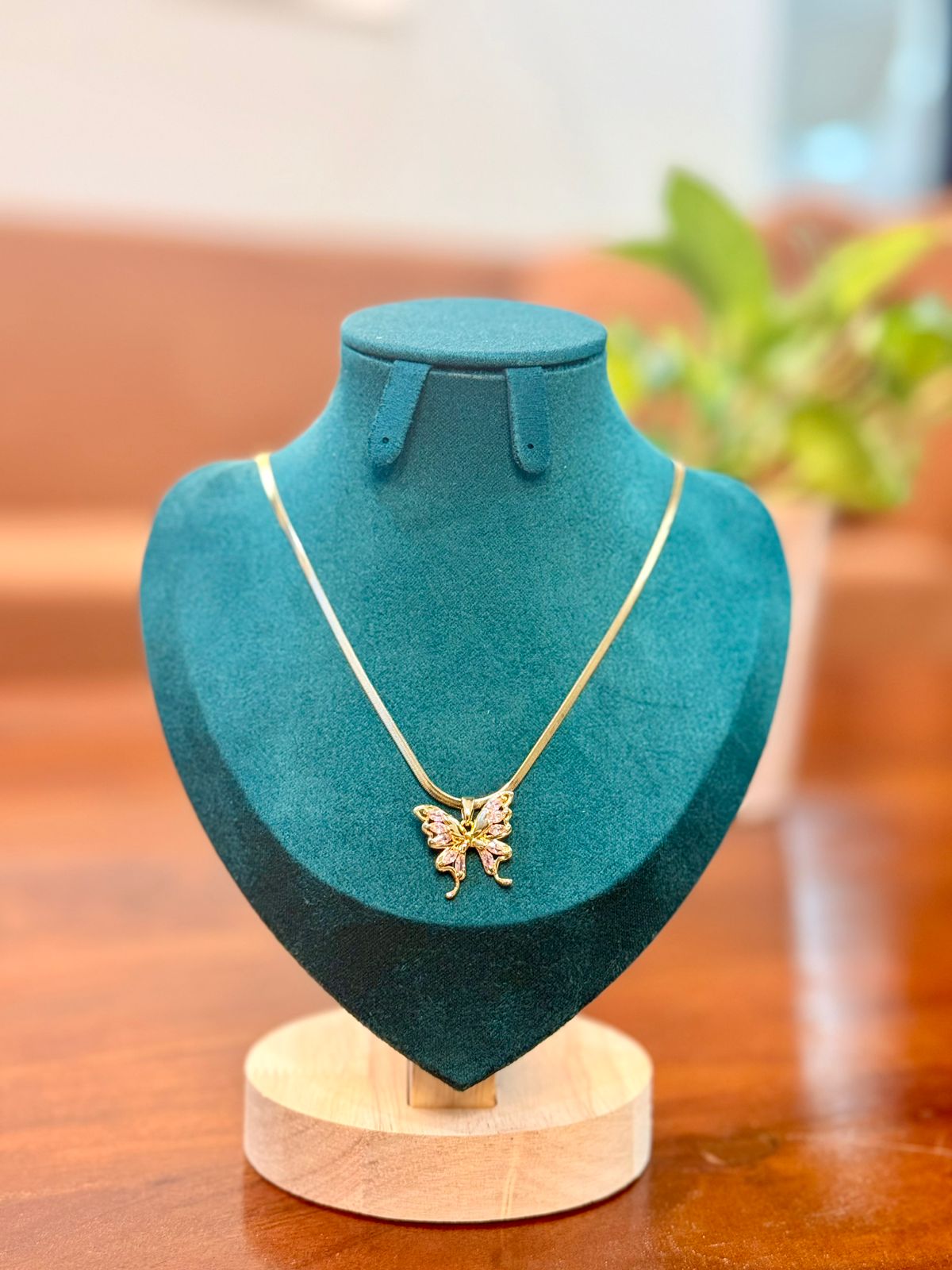 Blush Butterfly Glow Necklace