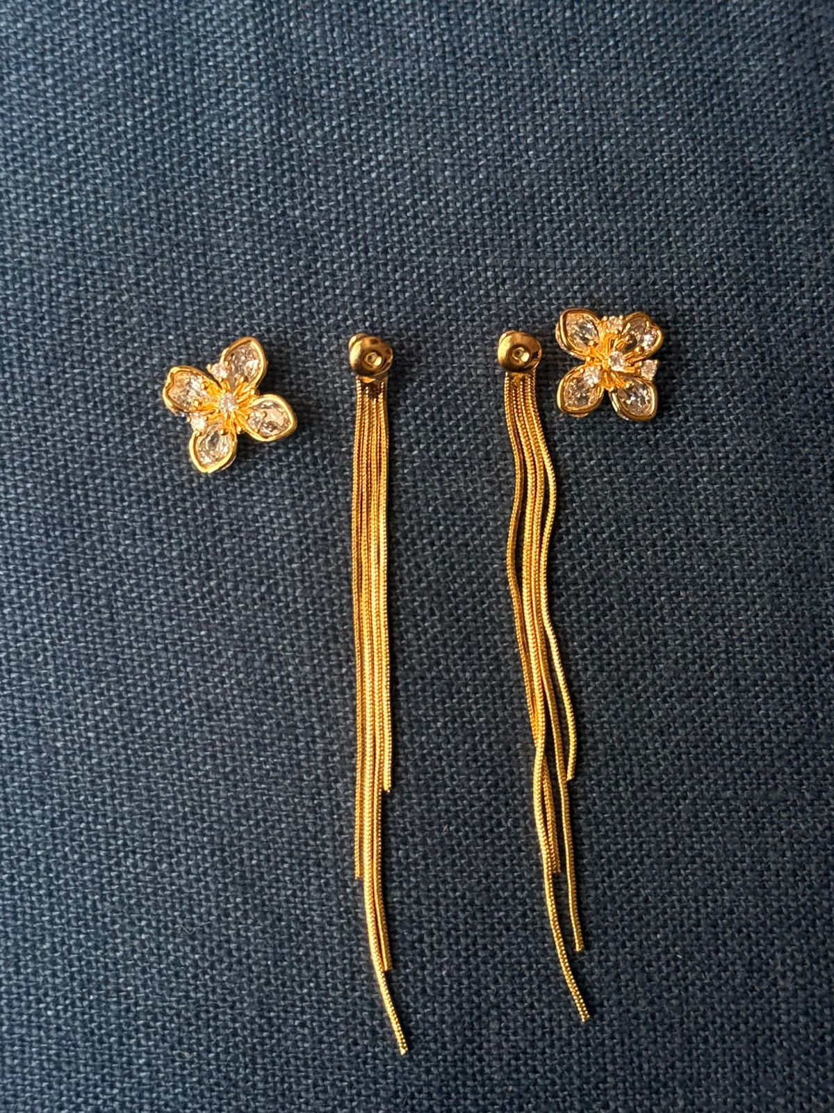 Golden Blossom Drop Earrings