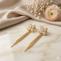 Golden Blossom Drop Earrings