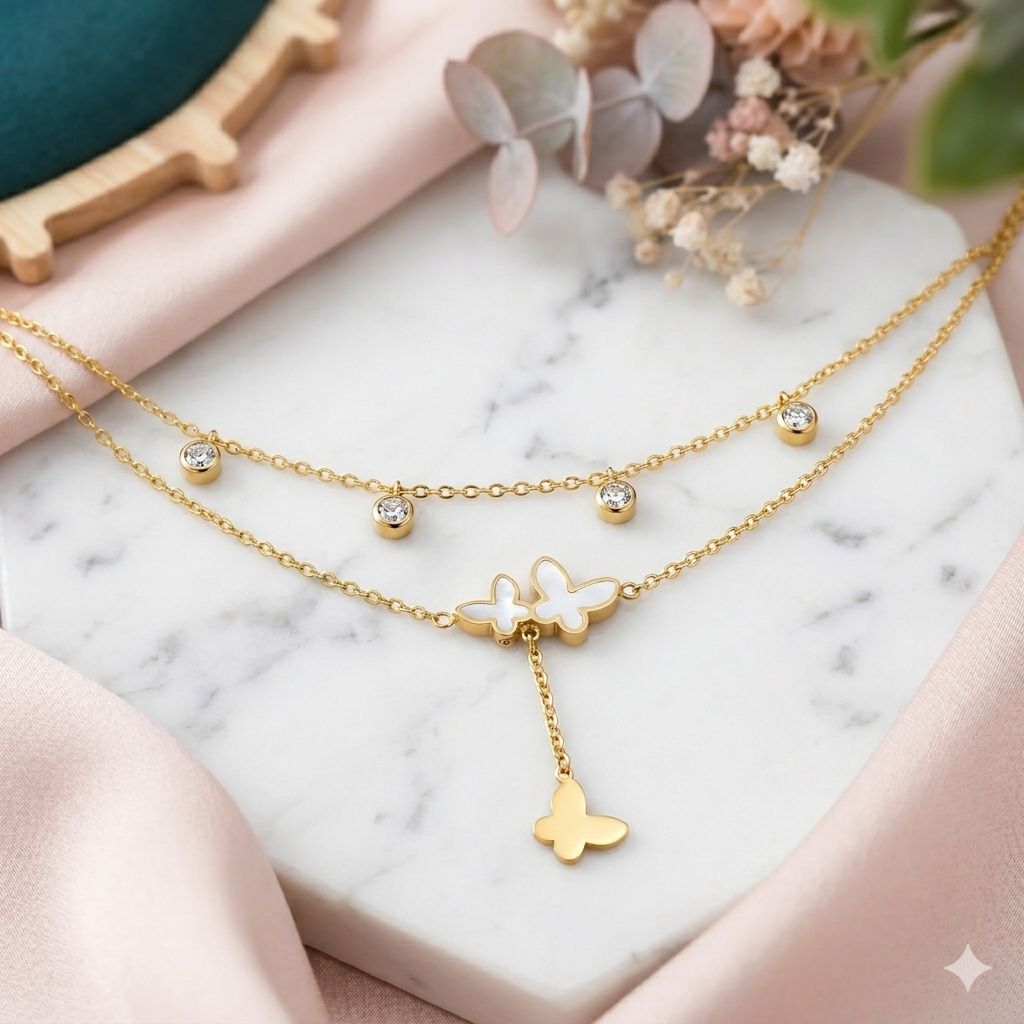 Butterfly Glow Double Bracelet