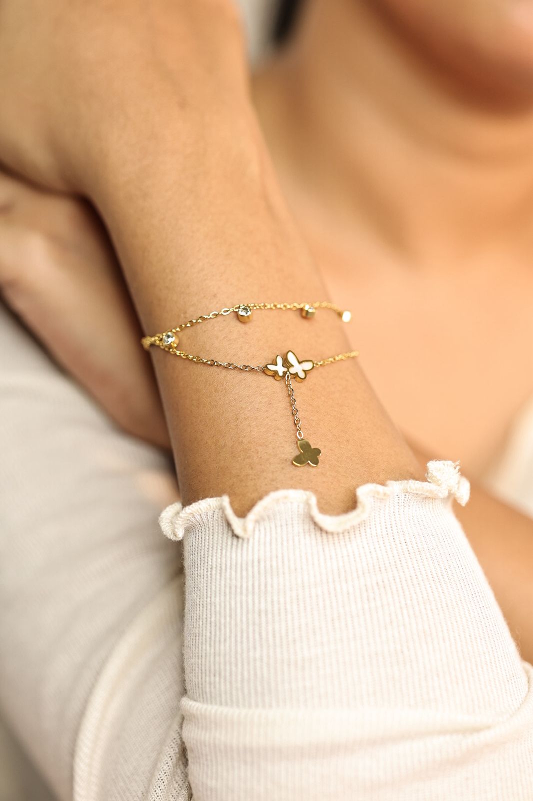 Butterfly Glow Double Bracelet