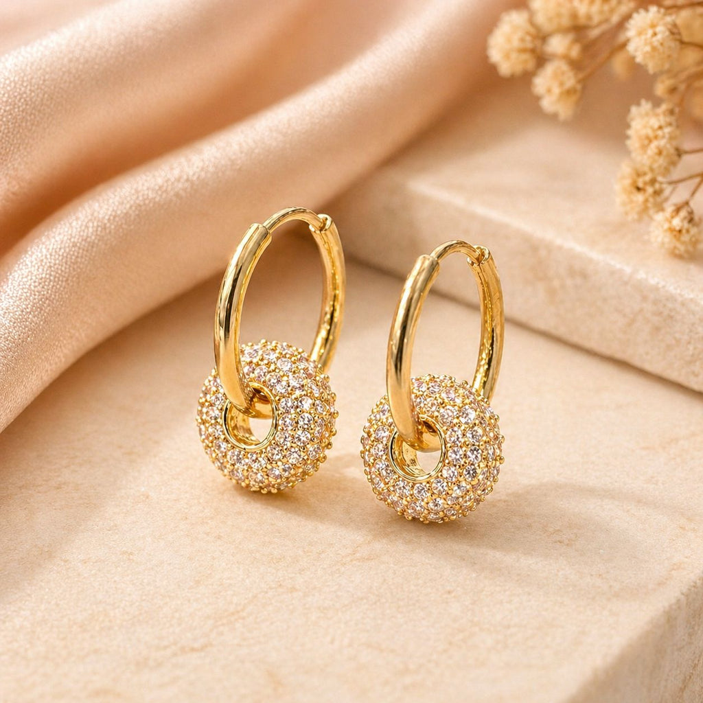 Luxe Halo Hoop Earrings