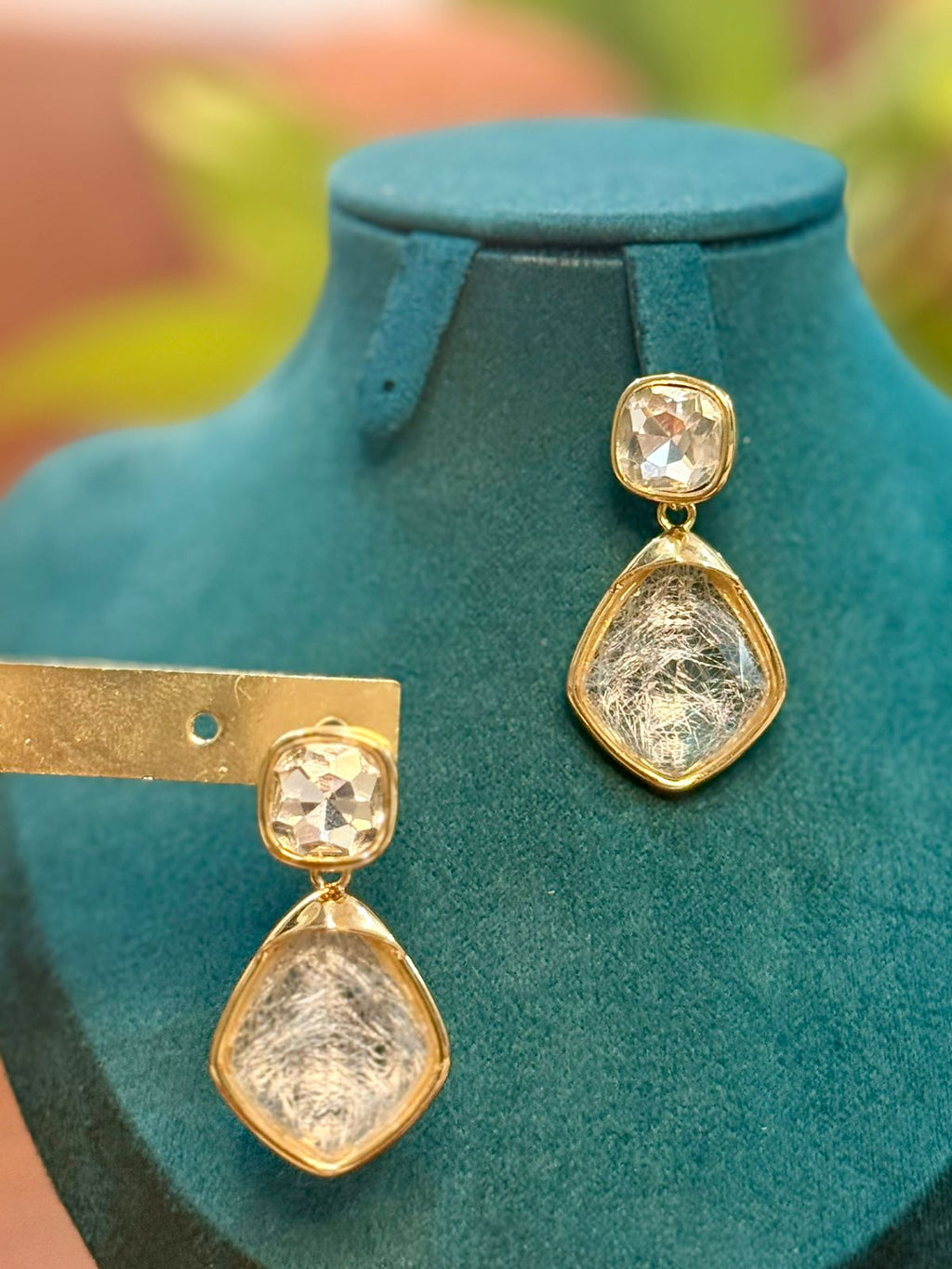 Crystal Veil Drop Earrings